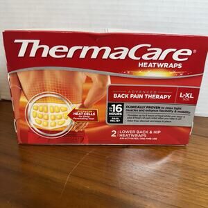 NEW ThermaCare 2 Heat Wraps Lower Back & Hip L/XL 16 hours of Continuous Heat